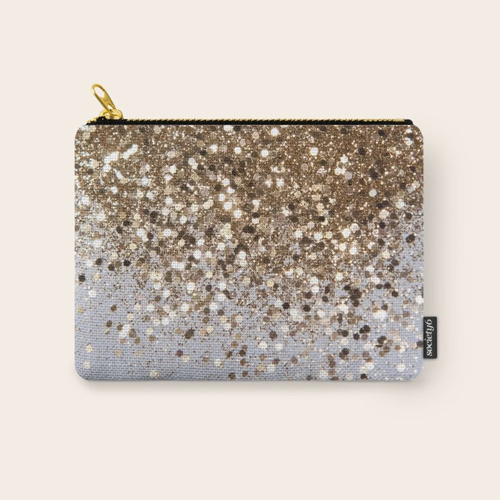 Sparkling Glam Gold Glitter Glam #1 (Faux Glitter) #shiny #decor #art #society6 Carry All Pouch Gallery Image 1