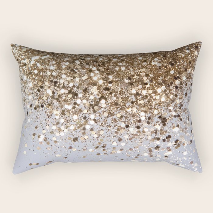 Sparkling Glam Gold Glitter Glam #1 (Faux Glitter) #shiny #decor #art #society6 Rectangular Pillow Gallery Image 2