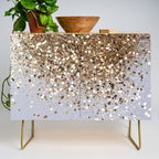 Sparkling Glam Gold Glitter Glam #1 (Faux Glitter) #shiny #decor #art #society6 Credenza Gallery Image 1