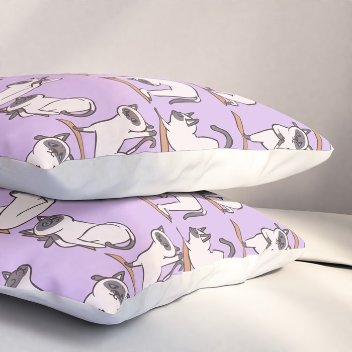 Siamese Cat Yoga Pillow Sham Gallery Image 3