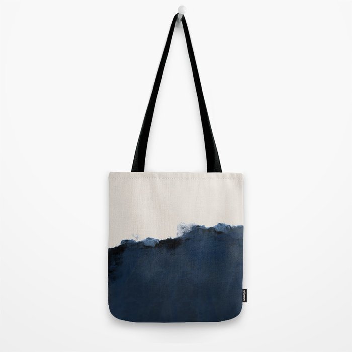 Abstract, blue, beige, indigo Tote Bag Gallery Image 2