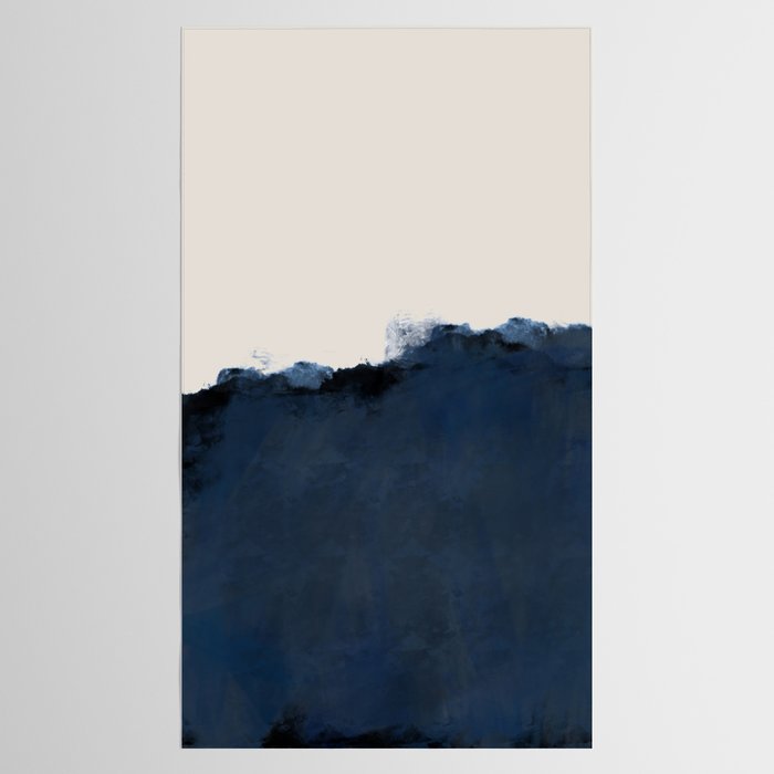 Abstract, blue, beige, indigo Tablecloth Gallery Image 2