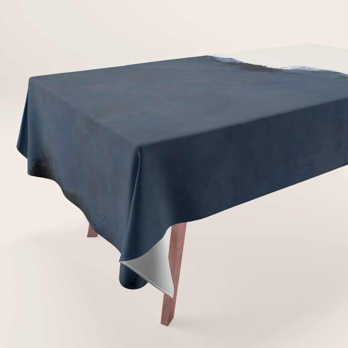 Abstract, blue, beige, indigo Tablecloth Gallery Image 1