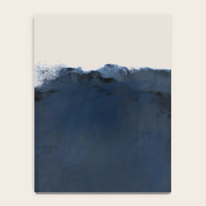 Abstract, blue, beige, indigo Notebook Gallery Image 4