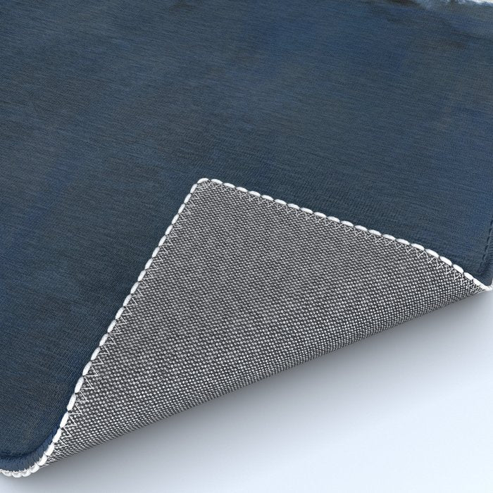 Abstract, blue, beige, indigo Rug Gallery Image 4