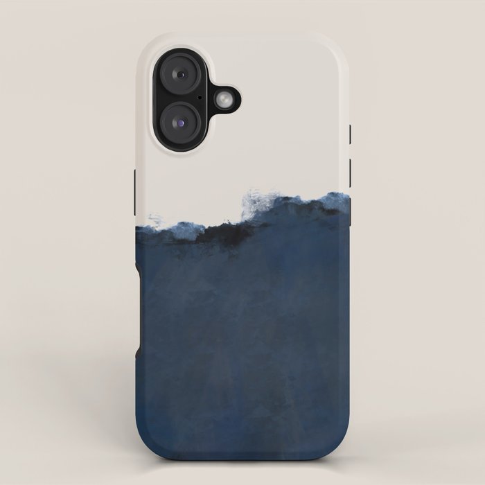 Abstract, blue, beige, indigo iPhone Case Gallery Image 1
