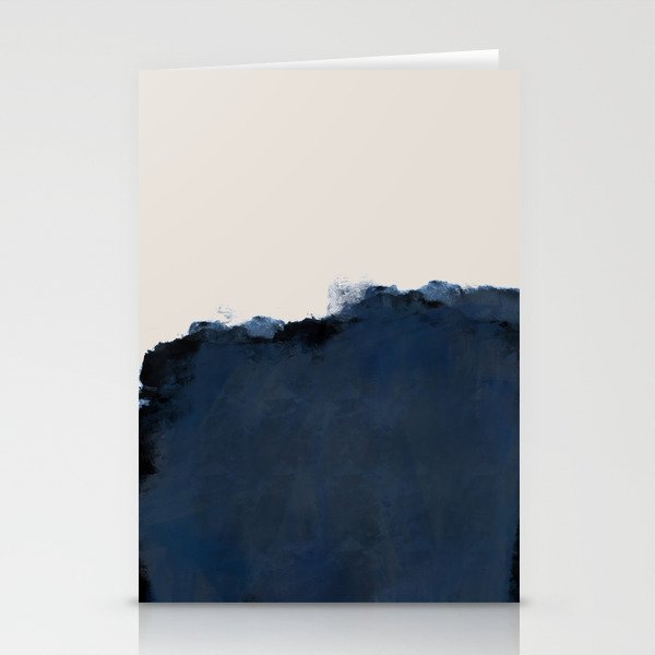 Abstract, blue, beige, indigo Stationery Card Gallery Image 1