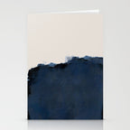 Abstract, blue, beige, indigo Stationery Card Gallery Image 2