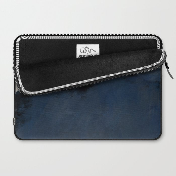 Abstract, blue, beige, indigo Laptop Sleeve Gallery Image 2
