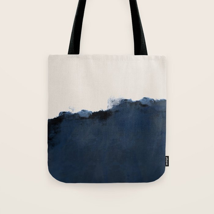 Abstract, blue, beige, indigo Tote Bag Gallery Image 1