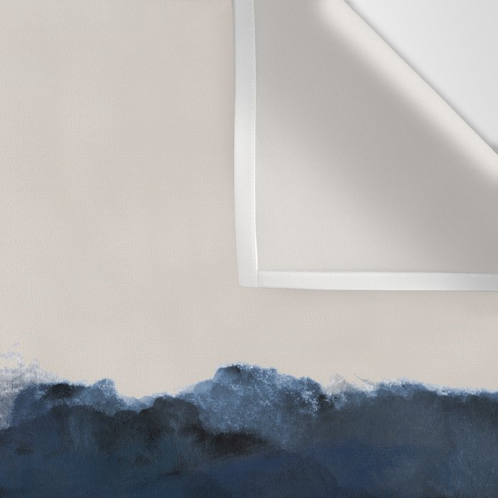 Abstract, blue, beige, indigo Wall Tapestry Gallery Image 3