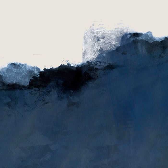 Abstract, blue, beige, indigo Coffee Mug Gallery Image 2
