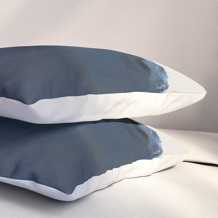 Abstract, blue, beige, indigo Pillow Sham Gallery Image 3