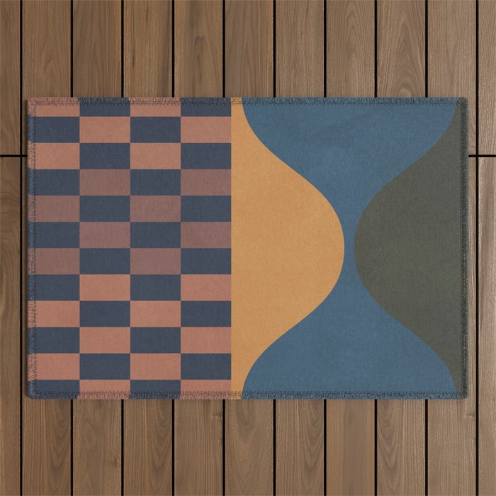 Modern geometric shapes 51 Outdoor Rug Gallery Image 1