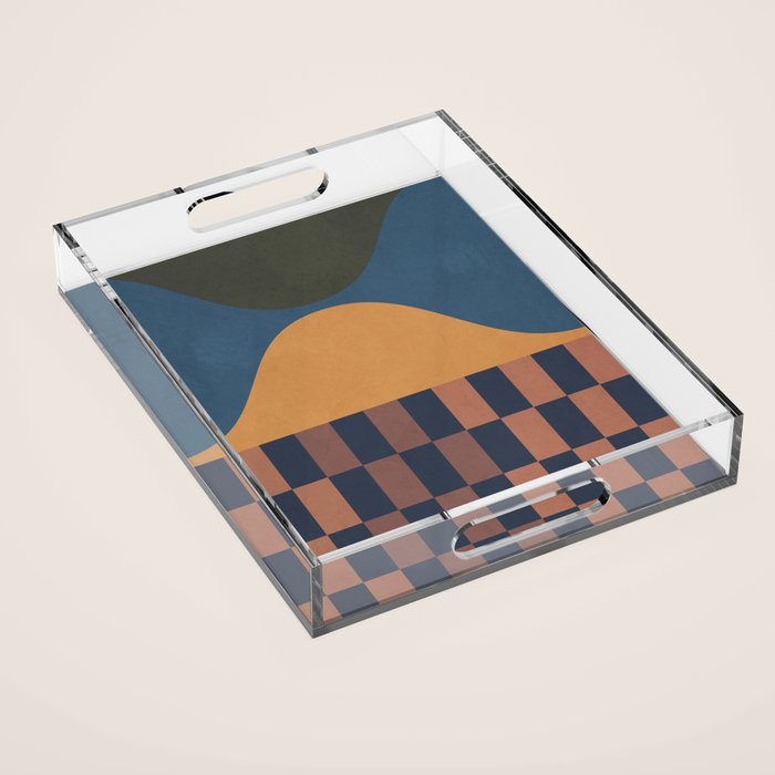 Modern geometric shapes 51 Acrylic Tray Gallery Image 1