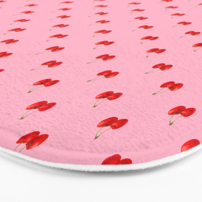 Y2K Cherries - Pink Pattern Miniature Bath Mat Gallery Image 3