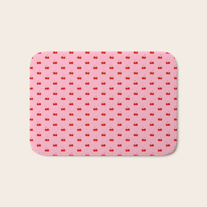 Y2K Cherries - Pink Pattern Miniature Bath Mat Gallery Image 1