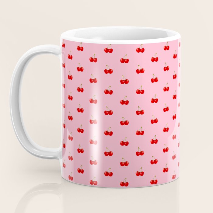 Y2K Cherries - Pink Pattern Miniature Coffee Mug Gallery Image 3