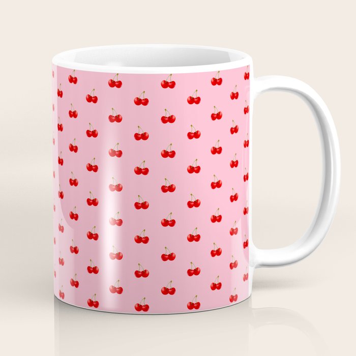 Y2K Cherries - Pink Pattern Miniature Coffee Mug Gallery Image 1