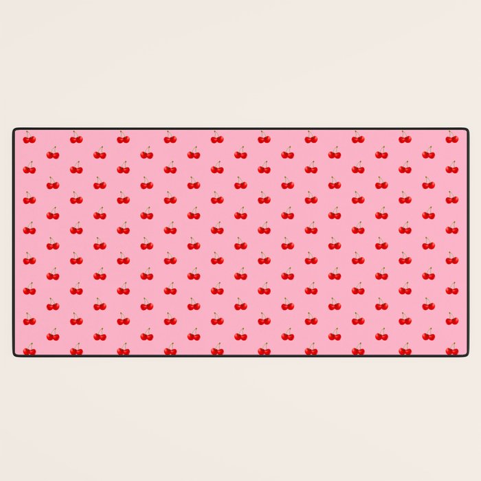 Y2K Cherries - Pink Pattern Miniature Desk Mat Gallery Image 3