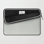 linen textured stripes - sage Laptop Sleeve Gallery Image 2
