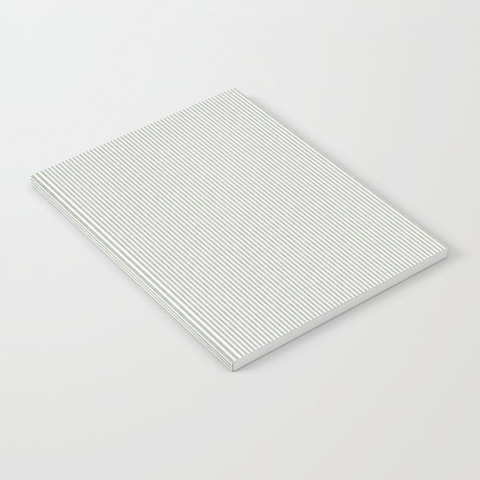 linen textured stripes - sage Notebook Gallery Image 1