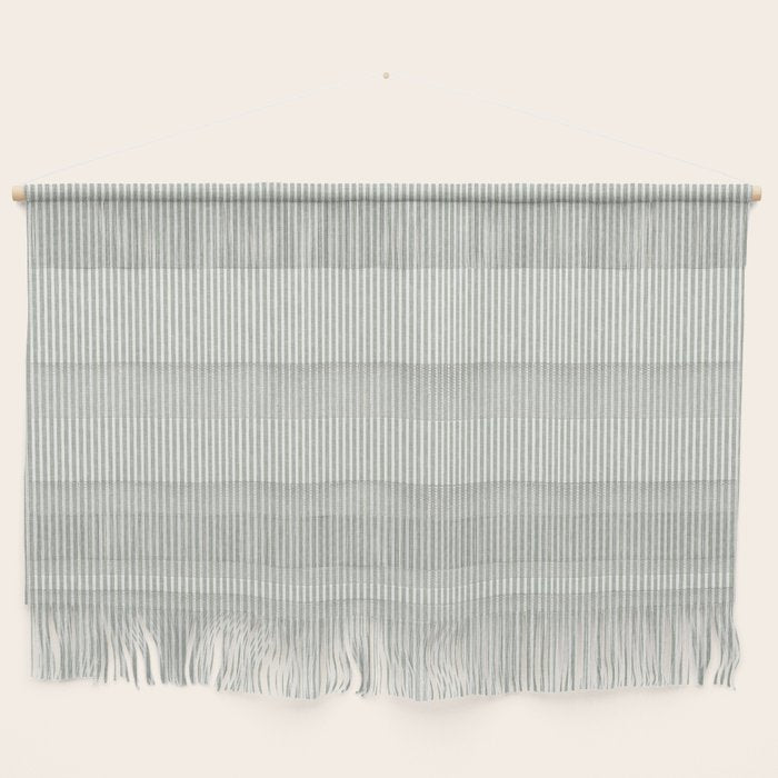 linen textured stripes - sage Wall Hanging Gallery Image 1
