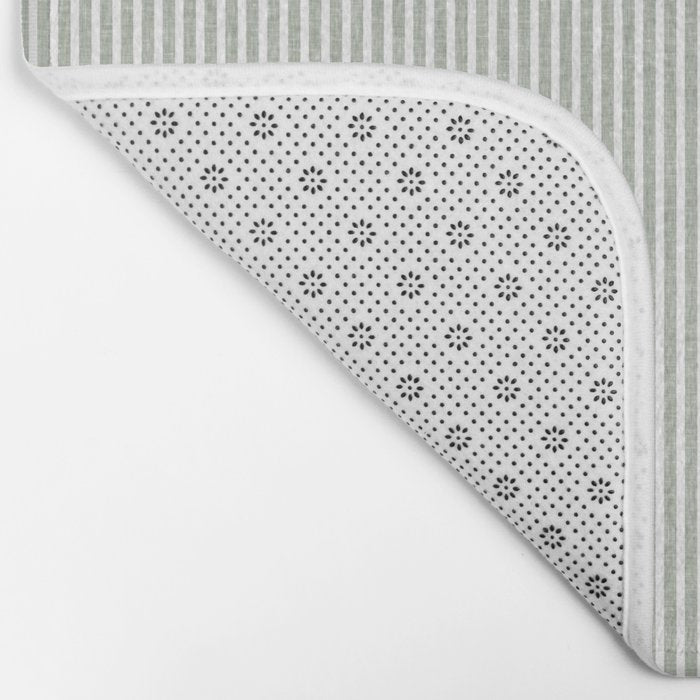 linen textured stripes - sage Bath Mat Gallery Image 2