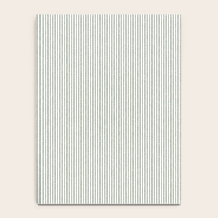 linen textured stripes - sage Notebook Gallery Image 4