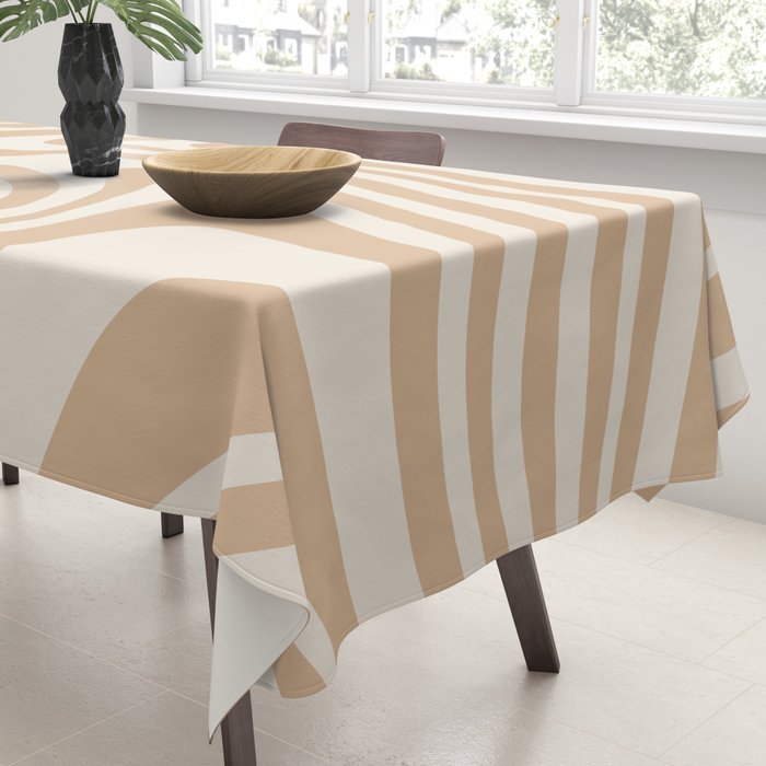 Abstract Wavy Stripes LII Tablecloth Gallery Image 3