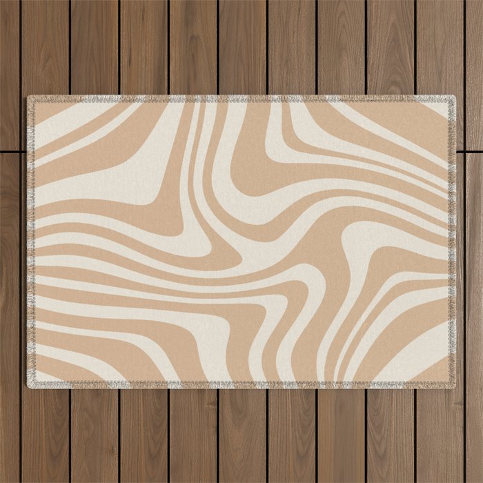 Abstract Wavy Stripes LII Outdoor Rug Gallery Image 1