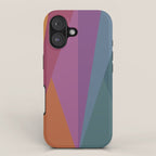 Geometric Triangles X Retro Rainbow iPhone Case Gallery Image 1
