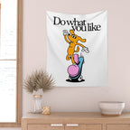 Funny retro skater dog cartoon mascot character  Wall Tapestry Gallery Image 2