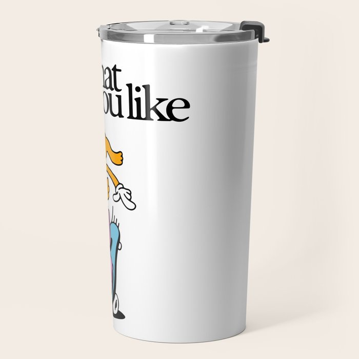 Funny retro skater dog cartoon mascot character  Travel Mug Gallery Image 2