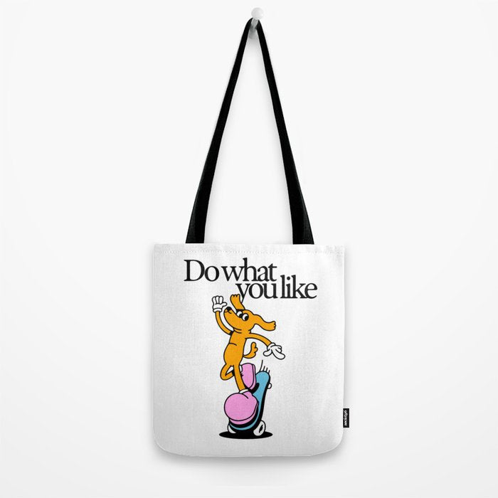 Funny retro skater dog cartoon mascot character  Tote Bag Gallery Image 2