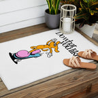Funny retro skater dog cartoon mascot character  Outdoor Rug Gallery Image 2