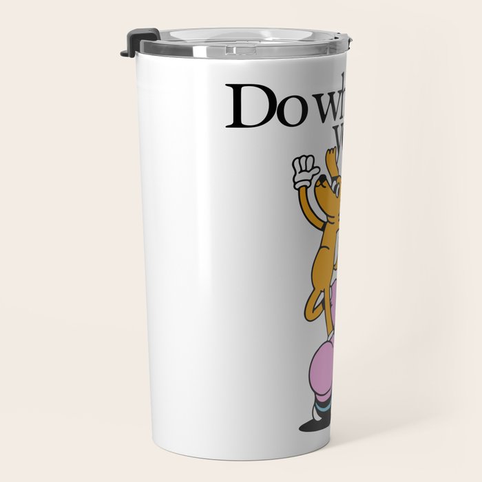 Funny retro skater dog cartoon mascot character  Travel Mug Gallery Image 3