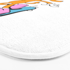 Funny retro skater dog cartoon mascot character  Bath Mat Gallery Image 3