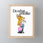 Funny retro skater dog cartoon mascot character  Mini Art Print Gallery Image 1