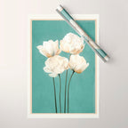 White Flowers 3 Wrapping Paper Gallery Image 1