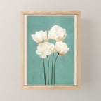 White Flowers 3 Mini Art Print Gallery Image 1