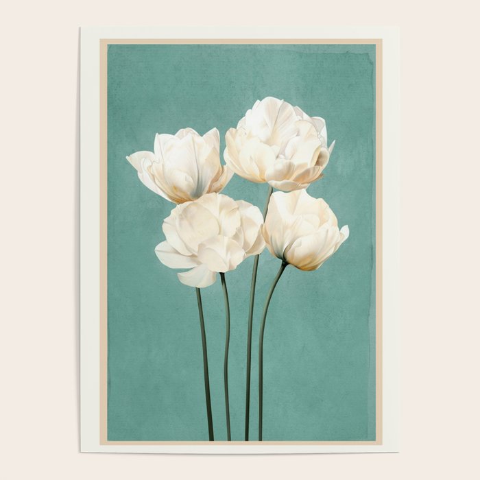 White Flowers 3 Poster Gallery Image 4