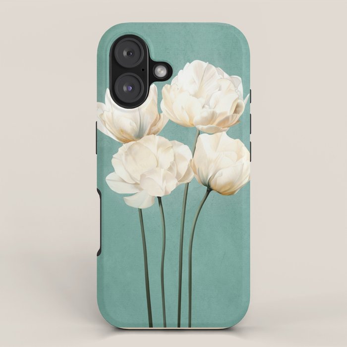 White Flowers 3 iPhone Case Gallery Image 1