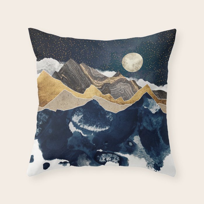 Midnight Winter Throw Pillow Gallery Image 6