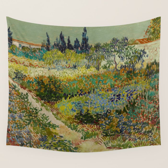 Garden at Arles by Vincent Van Gogh Wall Tapestry Gallery Image 1