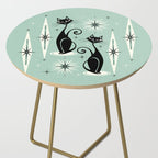 Mid Century Meow Retro Atomic Cats Mint Side Table Gallery Image 2