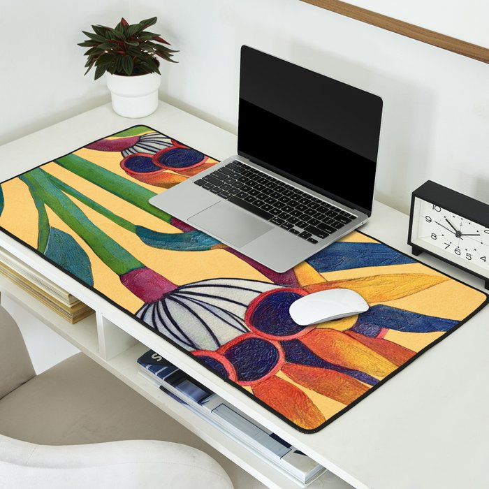 Bird of Paradise in Tropical Bloom Desk Mat Gallery Image 2