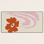 Dropping pink flower  Desk Mat Gallery Image 3
