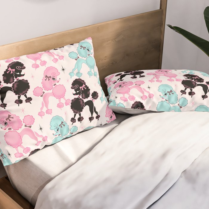 Poodlerama Retro Poodles Pillow Sham Gallery Image 2