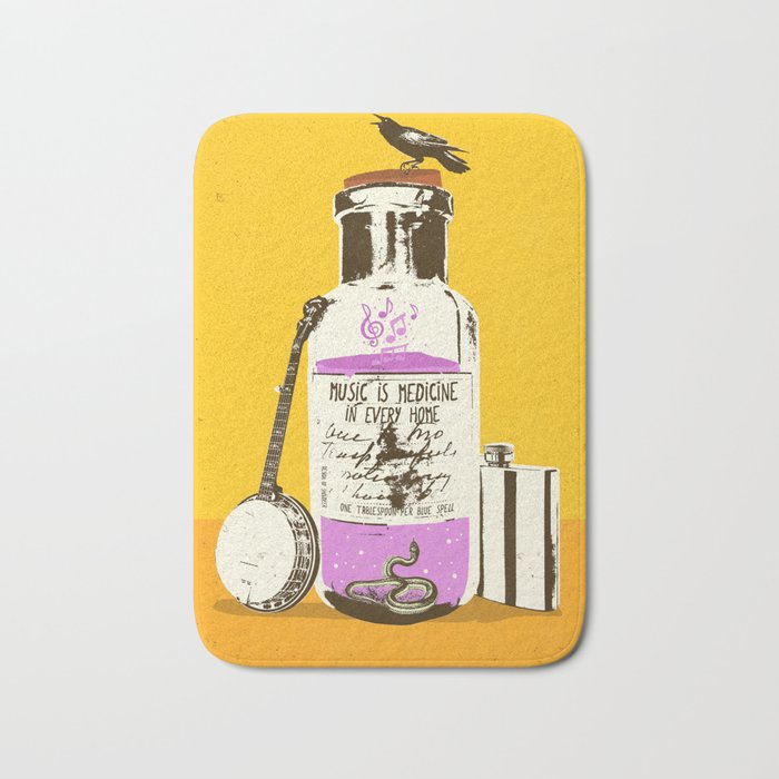 MUSIC IS MEDICINE Bath Mat Gallery Image 1